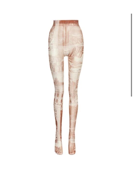 Acne Studio Accessories - Acne Studios Trompe L'Oeil Architectural Print Tights XS Brown NWT